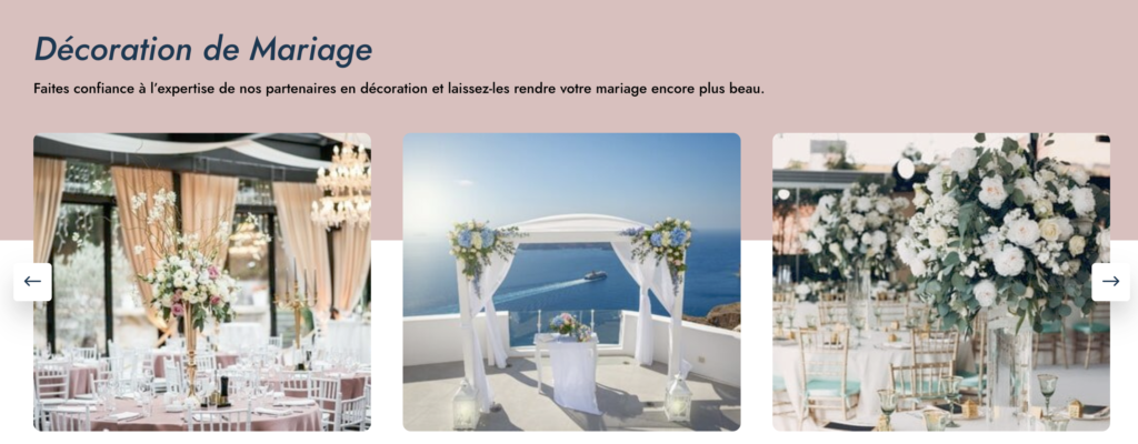 trouver prestataires décorateur mariage 