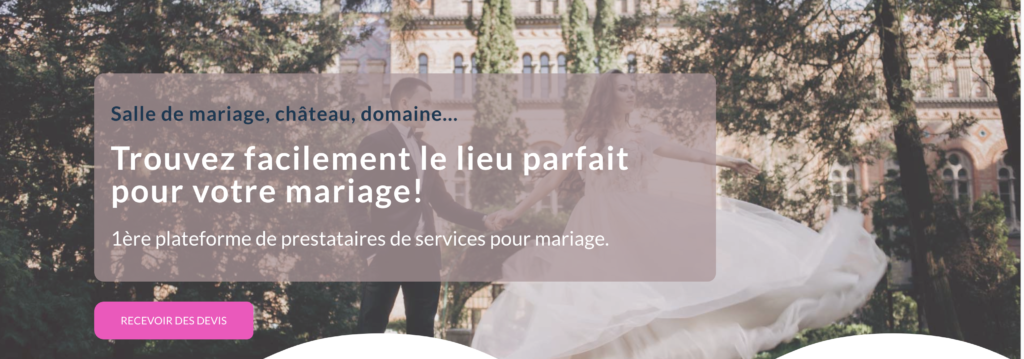 trouver prestataires lieux mariage France 